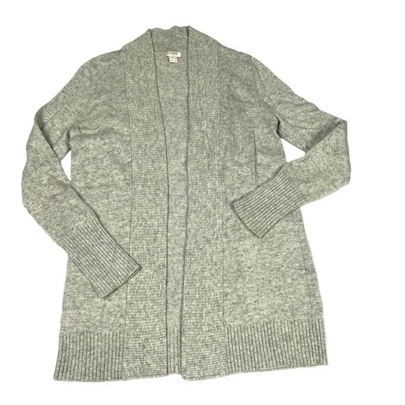 J. Crew Factory Sweaters - J. Crew Factory Cardigan Grey‎ Open Front Long Sleeve Knit Womens XS Neutral